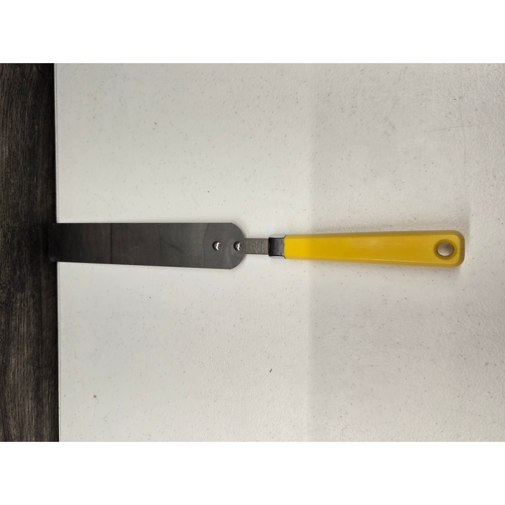 Maid of Honor Vintage Offset Icing Spatula Stainless Steel Yellow Handle USA